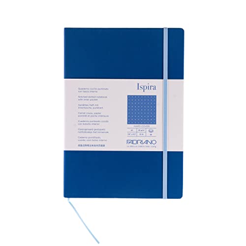 Carnet Fabriano Ispira A5 pointillé rigide prestige bleu royal - 2