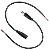 Kaito Denshi(海渡電子) 電源ケーブル ピグテール DC電源 コネクタ 5.5mm 2.1mm 電子工作 20cm 切りっぱなし AWG20 オス メス