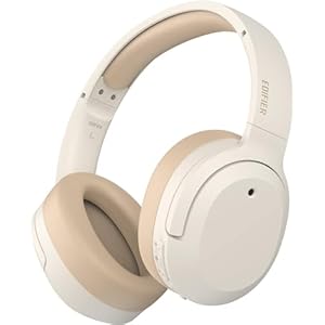 Edifier W820NB Plus Hybrid Active Noise Cancelling Headphones – LDAC Codec – Hi-Res Audio Wireless & Wired – Fast Charge – Over Ear Bluetooth V5.2 Headphones for Travel/Home/Office- Ivory