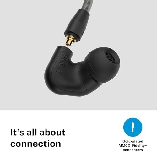 Sennheiser IE 200 Kablolu Audiophile Stereo Kulaklık - Kablolu Kulak İçi Kulaklık - Net, Üstün Hi-Fi Ses, Gerçekçi Tonlama ve Etkileyici Bas - Siyah - Görsel 6