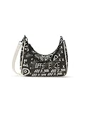 100% POLYURETHANE Desigual PU Shoulder Bag, Bolsa para Hombros para Mujer, Negro, U