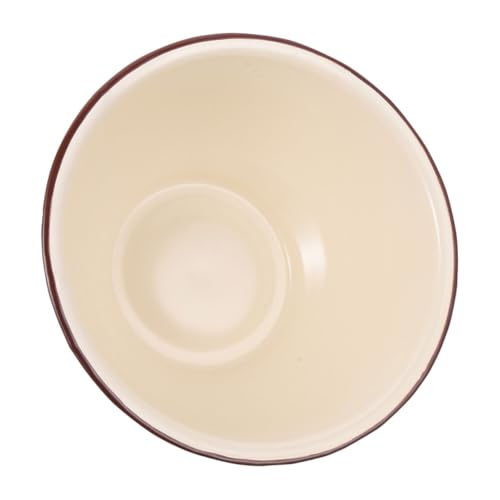 Cabilock Tazón Esmaltado Retro Blanco Marfil para Cocina miniatura 1