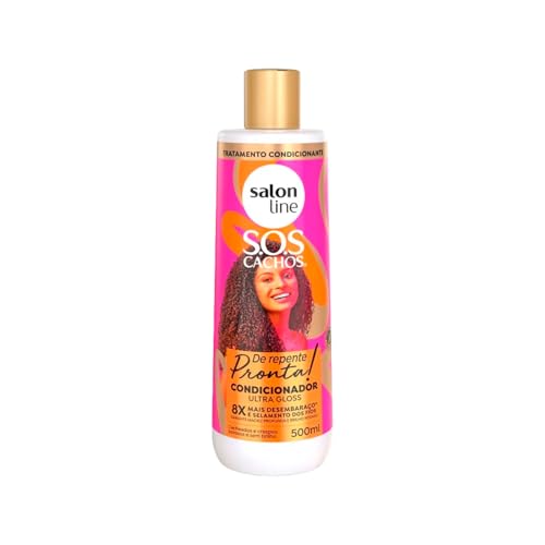 Salon Line, Condicionador, SOS Cachos, De Repente Pronta, Vegano - Para Cabelos Cacheados e Crespos, 500ml