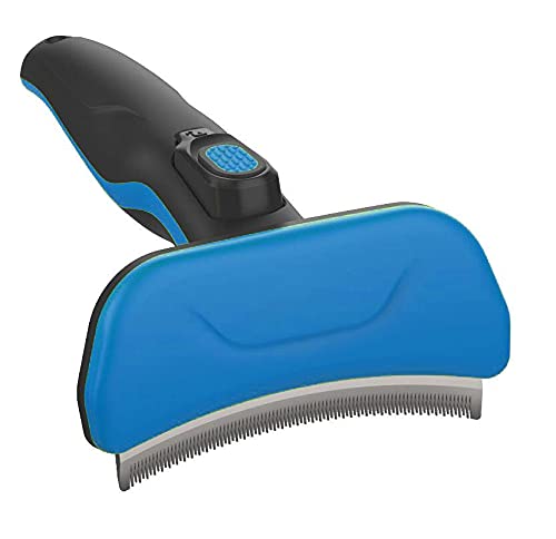 212 Main Fur-Guard Easy Self-Cleaning Grooming Deshedder Pet Comb Blue - One Size