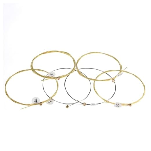 Tewzafiya Cuerdas para guitarra folk,Reemplazo de cuerdas de 6 piezas para guitarristas - para piezas de instrumentos musicales para guitarras folk acústicas clásicas