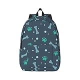 Bones And Dog Claws Mochila de lona para laptop, bolsa de viaje, correas ergonómicas y antiagua para la universidad y el trabajo de negocios, Negro -, M