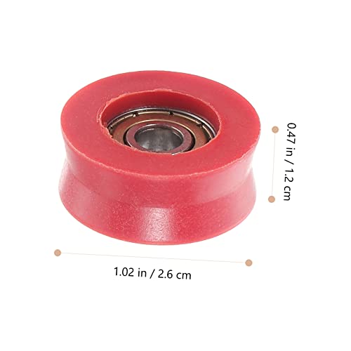 VILLCASE 40 Peças Rolamento De Rolos Ranhurado Em u Rolo De Porta De Janela U Rolamento De Roda Rolo