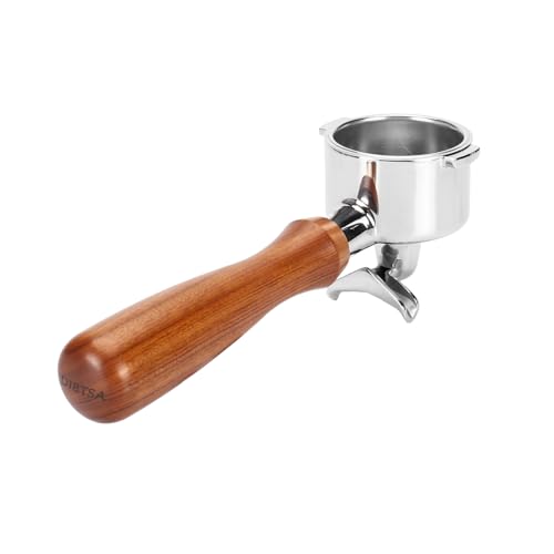 DIBTSA 51mm Espresso Portafilter Double Spouts 2 Ears Compatible with