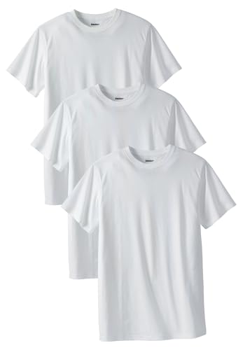 KingSize Men's Big & Tall Cotton Crewneck Undershirt 3-Pack - Tall - 6XL, White