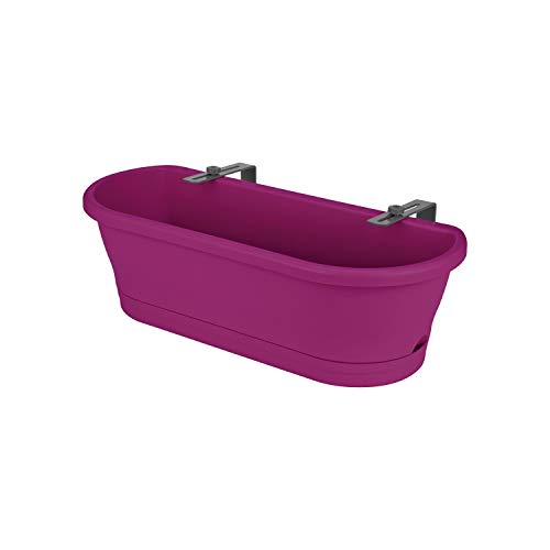 Preisvergleich Produktbild Elho Corsica Easy Balcony Übertopf, Kirschrot, 60 cm
