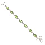 Universe Kart Pulseras de eslabones de plata de ley con piedras preciosas naturales de ojo de gato, hechas a mano, estilo bohemio, vintage, pulseras ajustables para mujer, regalo para ella, Medio
