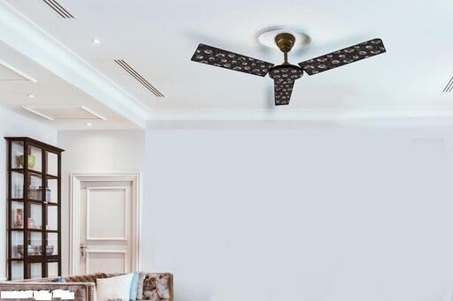 Image of fan cover waterproof & dustproof 3 blade ceiling fan cover with attachable enclosure set of 1 | heavy duty protective fan cover for living room bedroom veranda | washable