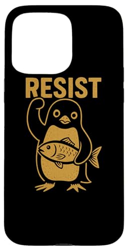 Resist Rebel Penguin Resistance Protest Against High Tariffs Case for iPhone 15 Pro Max