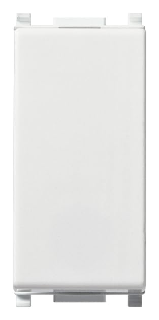 Vimar 14008.AB Plana Pulsante 1P NO 10 A 250 V~, illuminabile, tasto sostituibile, materiale antibatterico, bianco