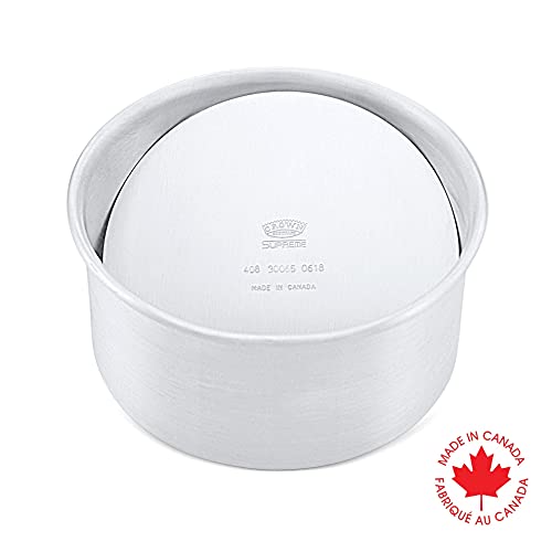 Crown 5 inch Cheesecake Pan, 3" Deep, Cake Pan Removable Bottom, Heavy Duty, Pure Aluminum, Made in Canada Silver