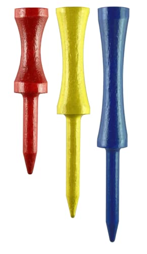 PrideSports PTS Step Tees | 50 Count, 2-3/4 Inch | Wood Golf Tees with Depth Control for Height Consistency - Thumbnail 3