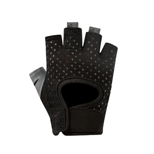 Guantes de gimnasio medio dedo de seda helada transpirable para hombre y mujer