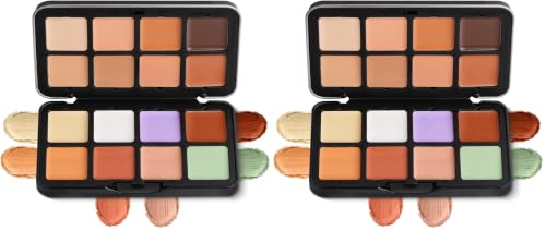 Image of Fashion Colour Glamorous Full Coverage Concealer Corrector Contour Palette | Creamy texture Moisturizing & Lasting | Easy To Blend & Lightweight Concealer For Face Makeup (32gm) (Pack of 2)