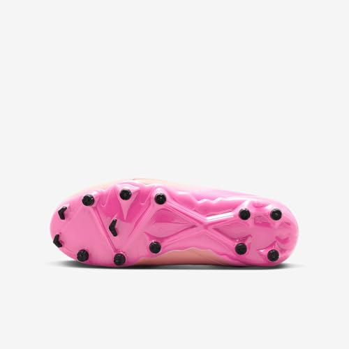 Nike Jr. Phantom Luna 2 Academy Little/Big Kids' MG Soccer Cleats (FJ2603-800, Crimson Tint/Pink Blast/Black) - Image 3
