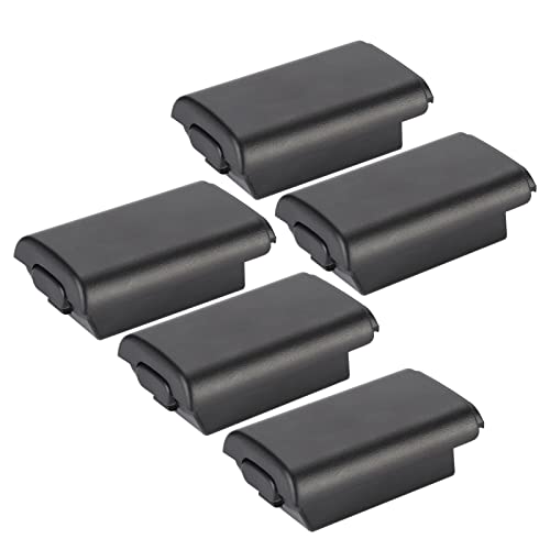 Dioche Batterieabdeckung für 360 Controller Batteriegehäuse Abs 5-teiliges Universal-Ersatzbatteriegehäuse für 360 Controller(Schwarz)