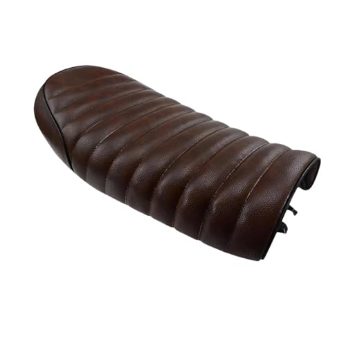 Cojin plano personalizado para moto estilo cafe racer acabado rejilla marron