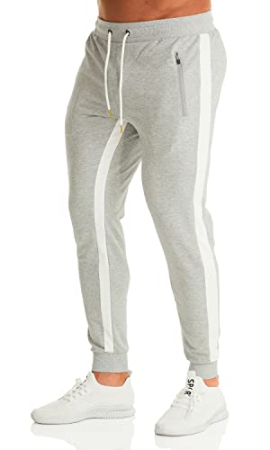 OuBER Men's Gym Jogger Pants Slim Fit Workout Running Sweatpants with Zipper Pockets