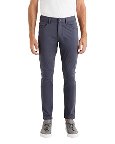 Rhone Men's Commuter Five Pocket Slim Fit Pant, Premium Comfort, Breathable 4-Way Stretch Fabric (Iron, 33W x 33L)