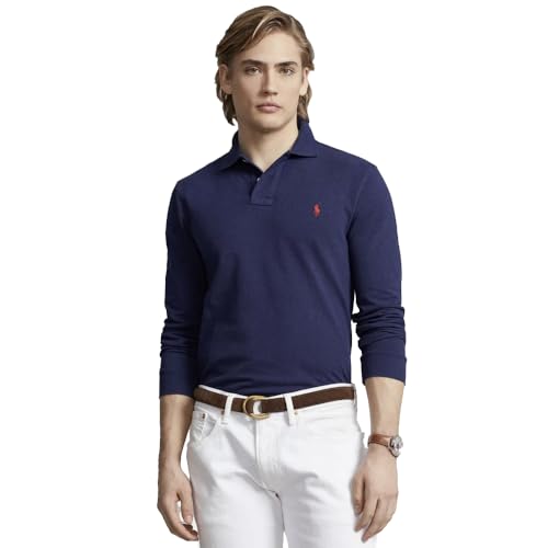Ralph Lauren - Polo de piqué (personalizado), diseño de punto, Marina Newport, L