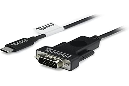 Plugable USB C to VGA Cable 6 Feet - Driverless Connect Thunderbolt 4, Thunderbolt 3, USB4, or USB-C...