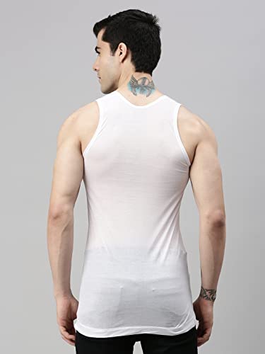 Image of Lux Cozi Men's Pack of 3 White Cotton Vest