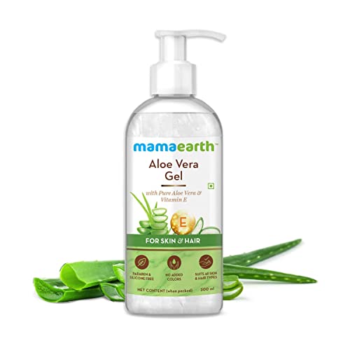 Mamaearth Aloe Vera Gel - 300ml | For Face, with Pure Aloe Vera & Vitamin E for Skin and Hair | All Skin Type (Image - 2)