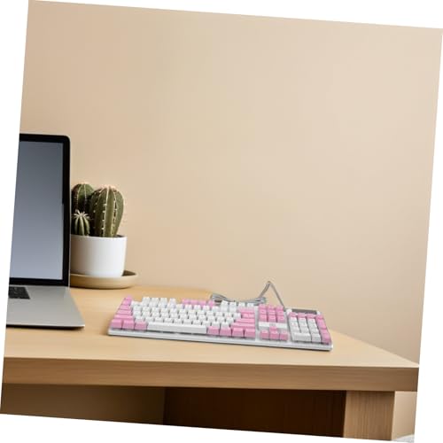 Clavier mécanique touches suspendues Operitacx en ABS robuste et rose - 7