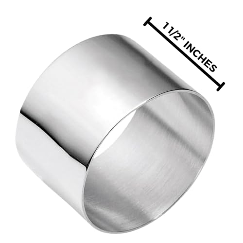 Amscan 340149.18 Elegant Silver Plastic Round Napkin Rings thumb #1