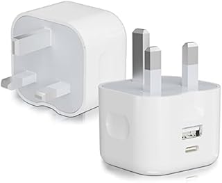 USB C Fast Charger Plug with 20W for iPhone 14/14 Plus/14 Pro/14 Pro Max 13 Pro Max,12 11 SE 2020 XS XR 8 7 6S Plus, iPad, Air Pods Pro, S22, USBC PD 3.0 Mains UK Type C Wall Charging Power Adapter