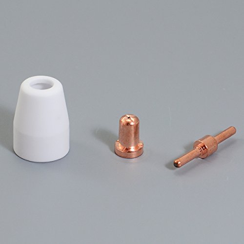 RIVERWELD L-TEC PT-31 JG-40 WSD-LG40 Plasma Electrode 18205L Tips Nozzle Extended 18866L Shroud Shield Cup 18204 Kit Fit Cut 50D 50 40 Plasma Cutter Torch 40pcs