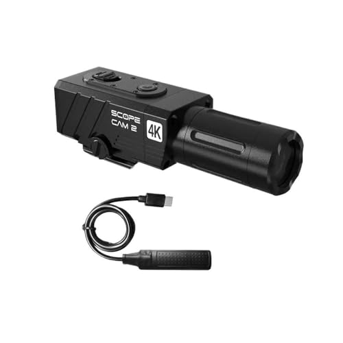 pour RunCam pour Scope Cam 2 4K Airsoft Camera avec Digital pour Zoom Custom Crosshairs IP64 Étanche 1400mAh 128GB Contrôle APP pour Paintball(L25 Camera w...