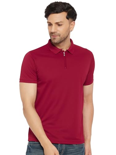 Image of 98 Degree North Men's Half Sleeve Polo T-Shirts-REM9781-MAROON