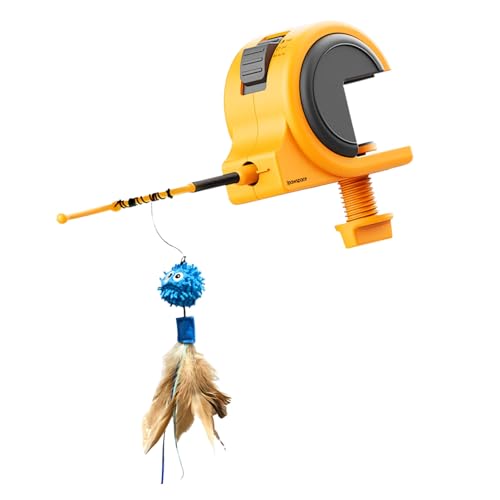 Varita interactiva para gatos juguete espacial vertical con sonido 2