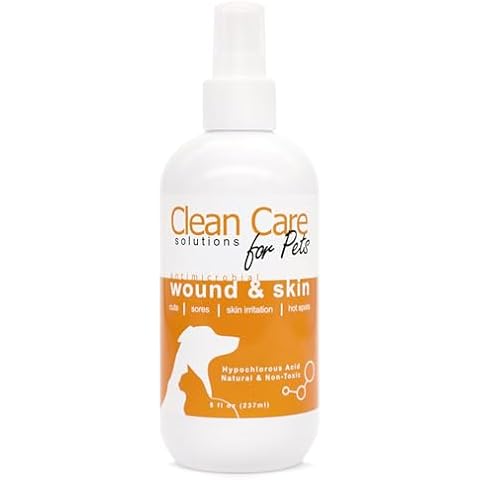 Clean Care Solutions Hypochlorous Acid Spray for Pets - Pet Wound and Skin Care - Non-Stinging, Natural Formula, Relieves Itching - 237ml Cover
