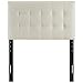 Modway Lily Tufted Linen Fabric Upholstered Twin Headboard in Ivory