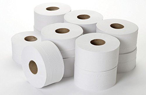 2-Ply Mini Jumbo Toilet Tissue Roll, 3 x 200 m (Pack of 12)