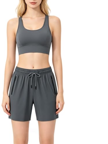 Short unisexe extensible en soie glacée respirant et séchage rapide pour le sport