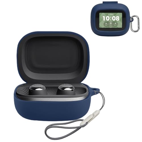 For JBL LIVE BUDS 4 �P�[�X�ی�J�o�[ �ی�P�[�X �V���R���P�[�X SpinoArmor �����[�d�\ �S�ʕی� �����h�~ �L�Y�h�~ �ϏՌ� �h�o �y�� ���[ �J���r�i�t�� JBL LIVE BUDS 4�Ή��i�u���[�j
