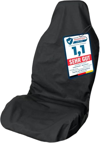 LIONSTRONG® Autositzschoner Vordersitz universell kompatibel [WASSERDICHT] - Autositzbezüge Vordersitze - Sitzschoner Sitzbezüge Auto - Autositz Sitzschutz - Werkstattschoner - Polyester