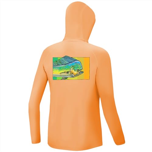 Palmyth ボーイズ フィッシングシャツ ユースパーカー UPF 50+ 日焼け防止 長袖, オレンジ/マヒマヒ, X-Largeの商品画像（Amazon）