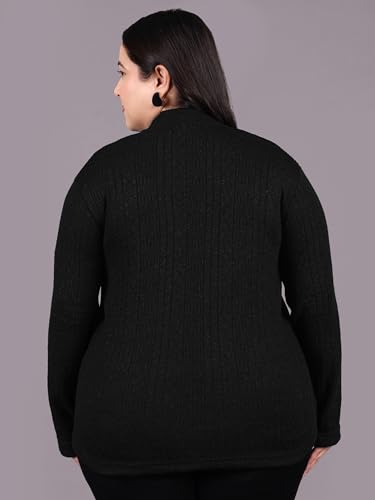 Image of HIFZAA Plus Size Sweater for Womens Woolen Full Sleeve Cardigan 3XL 4XL 5XL 6XL