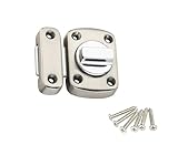 Baby Latch Regulator Type Turn Bolt Lock Rotate Zinc Alloy Superbolt Latch for Bathroom Toilet Shop Glass Door Pack of 1