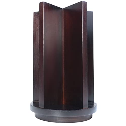 Spin & Slice Rotating Magnetic Knife Block: Minimalist, Sleek & Unique Design - Eco Friendly Bamboo - Fits More Than 5 Knives - An Essential Kitchen Companion #TOP1