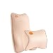 Reposacabezas de Coche Soporte Lumbar Traje Cuello Almohada CojíN Headrest Pillow ViscoeláStica PoliéSter Ajustable FáCil de Limpiar,Beige