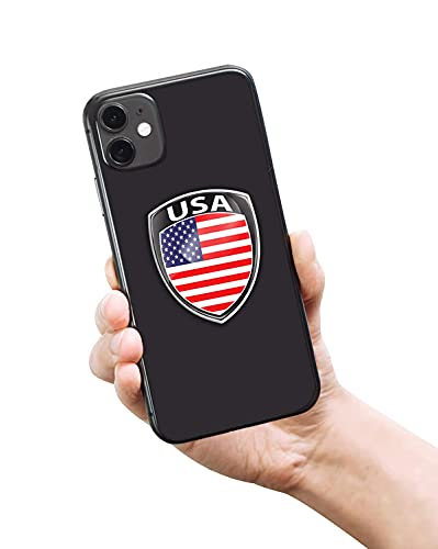 Biomar Labs Country Flag Sticker Set of 2 Self Adhesive Vinyl Decals National Flag Stickers Vehicle Styling Car Motorcycle Laptop Phone Window Interior Exterior (USA American Flag F 157)